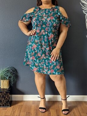 Teal Xhilaration Paisley Print Dress